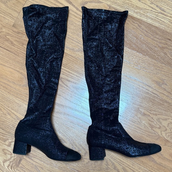 Chanel over knee boots - Picture 1 of 7